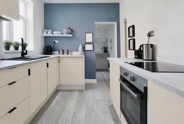 Almond Oak houtlook interieurfolie toegepast in interieur