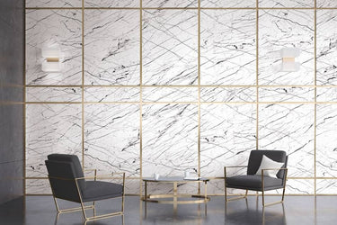 Arabesque steenlook interieurfolie toegepast in interieur