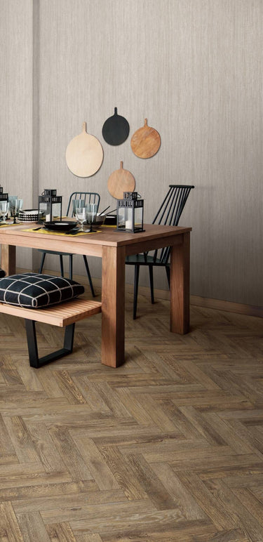 Beige Waves textiellook interieurfolie toegepast in interieur