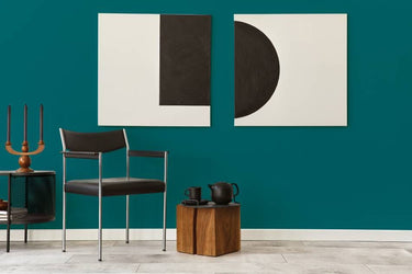 Blues matte interieurfolie sfeerbeeld interieur