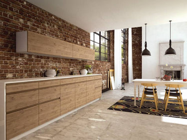 Bucolic Oak houtlook interieurfolie toegepast in interieur