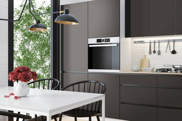 Graphite matte interieurfolie voorbeeld interieur