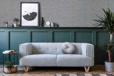 Mini Chevron Grey textiellook interieurfolie toegepast in interieur