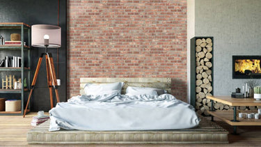 Red Brick steenlook interieurfolie toegepast in interieur