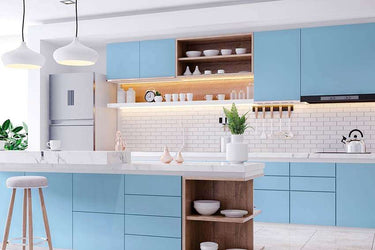 Azure Blue matte interieurfolie sfeerbeeld interieur