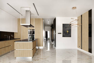 Tan Oak houtlook interieurfolie toegepast in interieur
