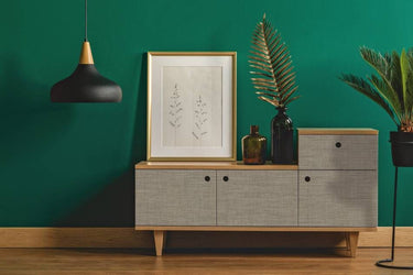 Woven Beige textiellook interieurfolie toegepast in interieur