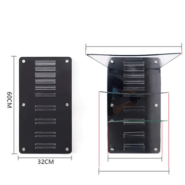 Displayrek met 4 mini voorramen en 6 mini zijramen