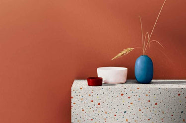 Multicolored terrazzo steenlook interieurfolie toegepast in interieur