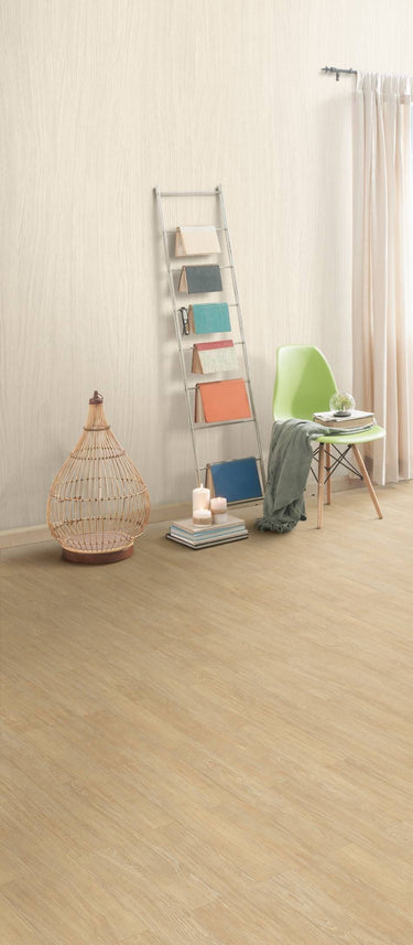 Pale White Oak houtlook interieurfolie toegepast in interieur